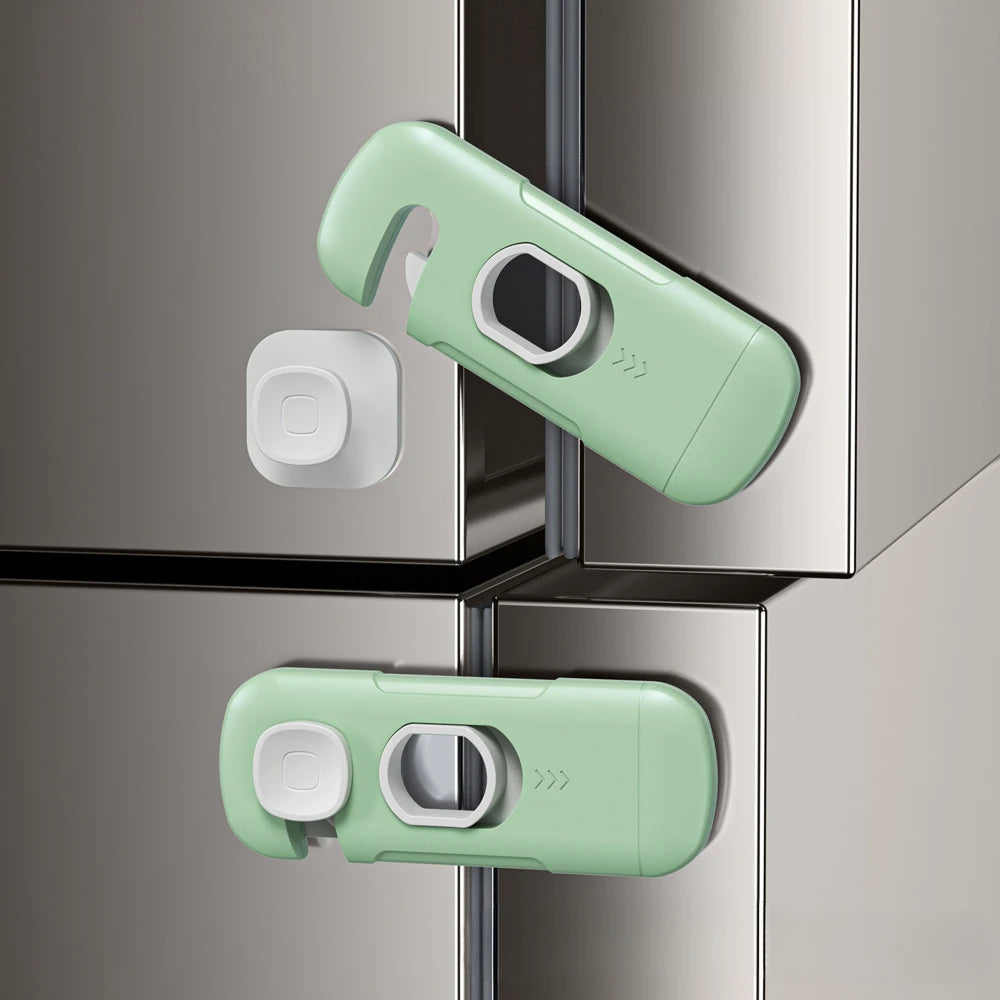 Child Safety Cabinet Locks 2-Pack – No-Tool Installation, Universal Fit for Drawers, Fridges & Cupboards