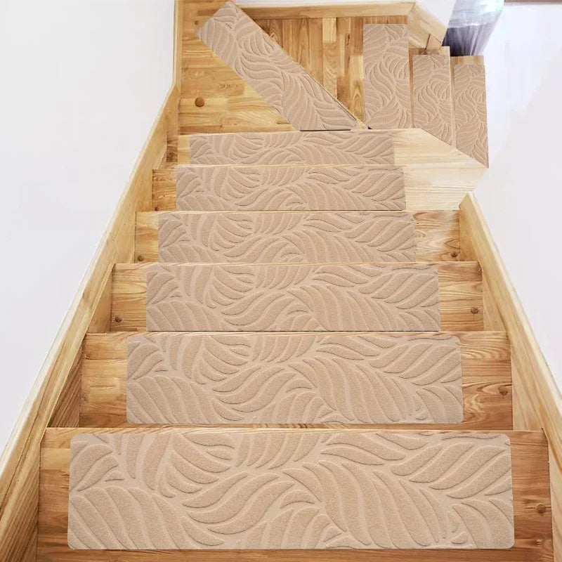 Stair Tread Carpet Mats Self Adhesive Non-Slip Water Absorption Stair Mat Step Rugs Safety Mute Floor Mats Pad