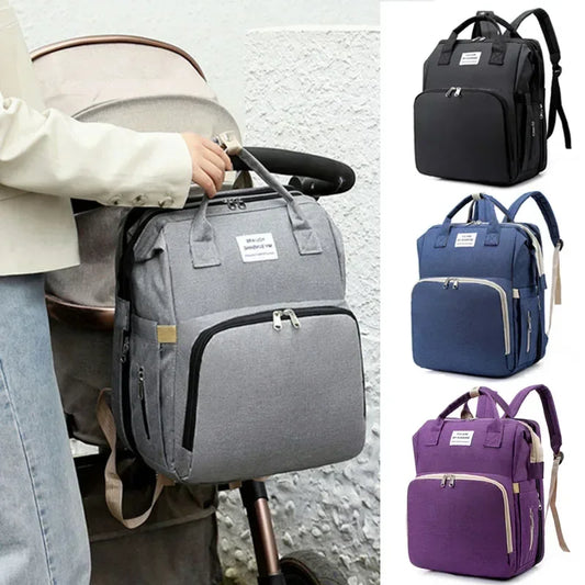 Large Capacity Mummy Diaper Backpack with Changing Mat – Baby Nursing Bag 36–55L for Travel