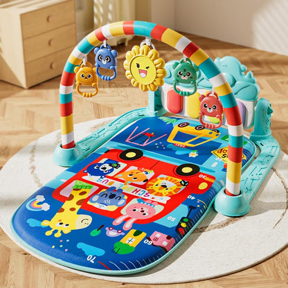 Musical Baby Piano Play Gym with Lights & 5 Hanging Toys