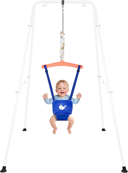 Baby Jumper Swing Outdoor Foldable Swing Set with Stand, 6 Months to 1.5 Years