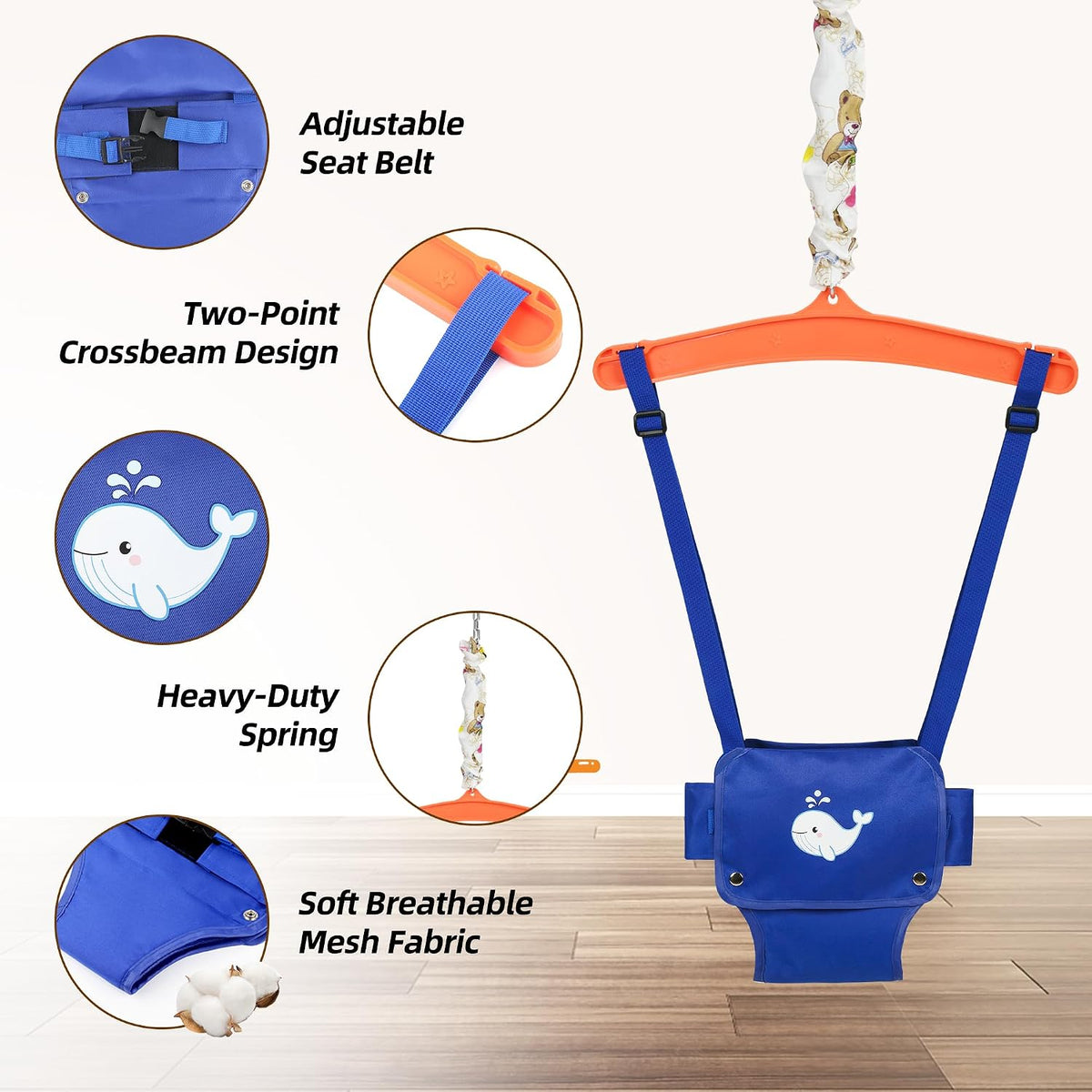 Baby Jumper Swing Outdoor Foldable Swing Set with Stand, 6 Months to 1.5 Years
