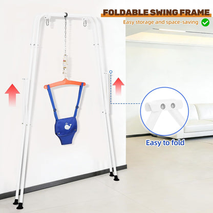 Baby Jumper Swing Outdoor Foldable Swing Set with Stand, 6 Months to 1.5 Years