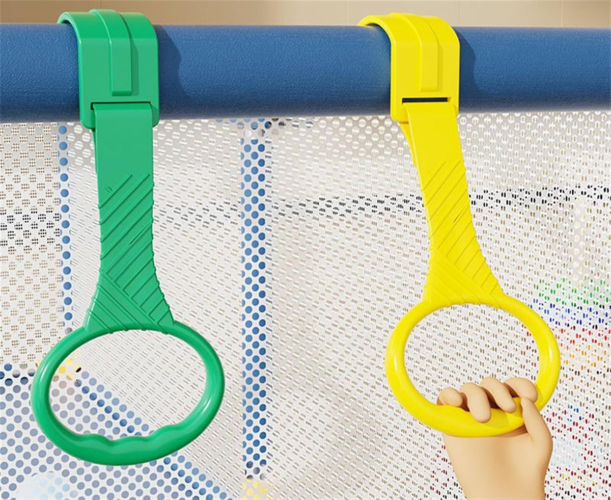 Baby Playpen Pull-Up Rings – 5-Piece Colourful Grip Set