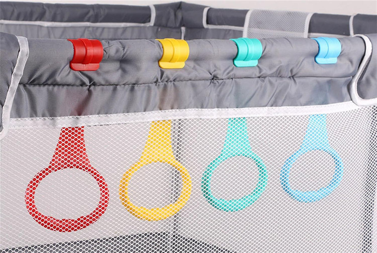 Baby Playpen Pull-Up Rings – 5-Piece Colourful Grip Set