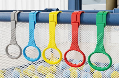 Baby Playpen Pull-Up Rings – 5-Piece Colourful Grip Set