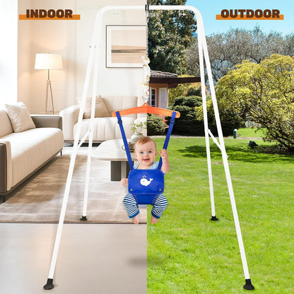 Baby Jumper Swing Outdoor Foldable Swing Set with Stand, 6 Months to 1.5 Years