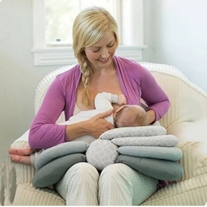 Multi-Function Nursing Pillow for Breastfeeding & Bottle Feeding – 100% Cotton Maternity Cushion for Newborns