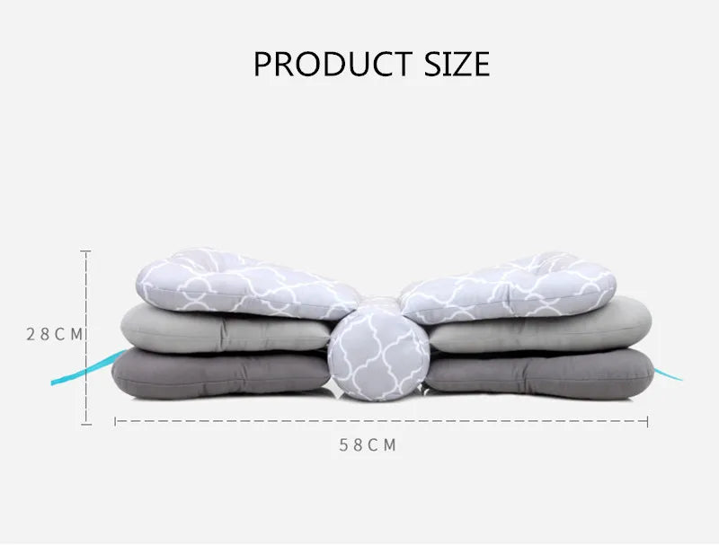 Multi-Function Nursing Pillow for Breastfeeding & Bottle Feeding – 100% Cotton Maternity Cushion for Newborns