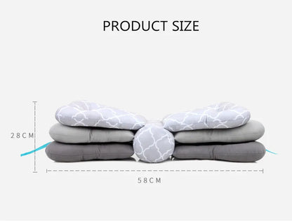 Multi-Function Nursing Pillow for Breastfeeding & Bottle Feeding – 100% Cotton Maternity Cushion for Newborns
