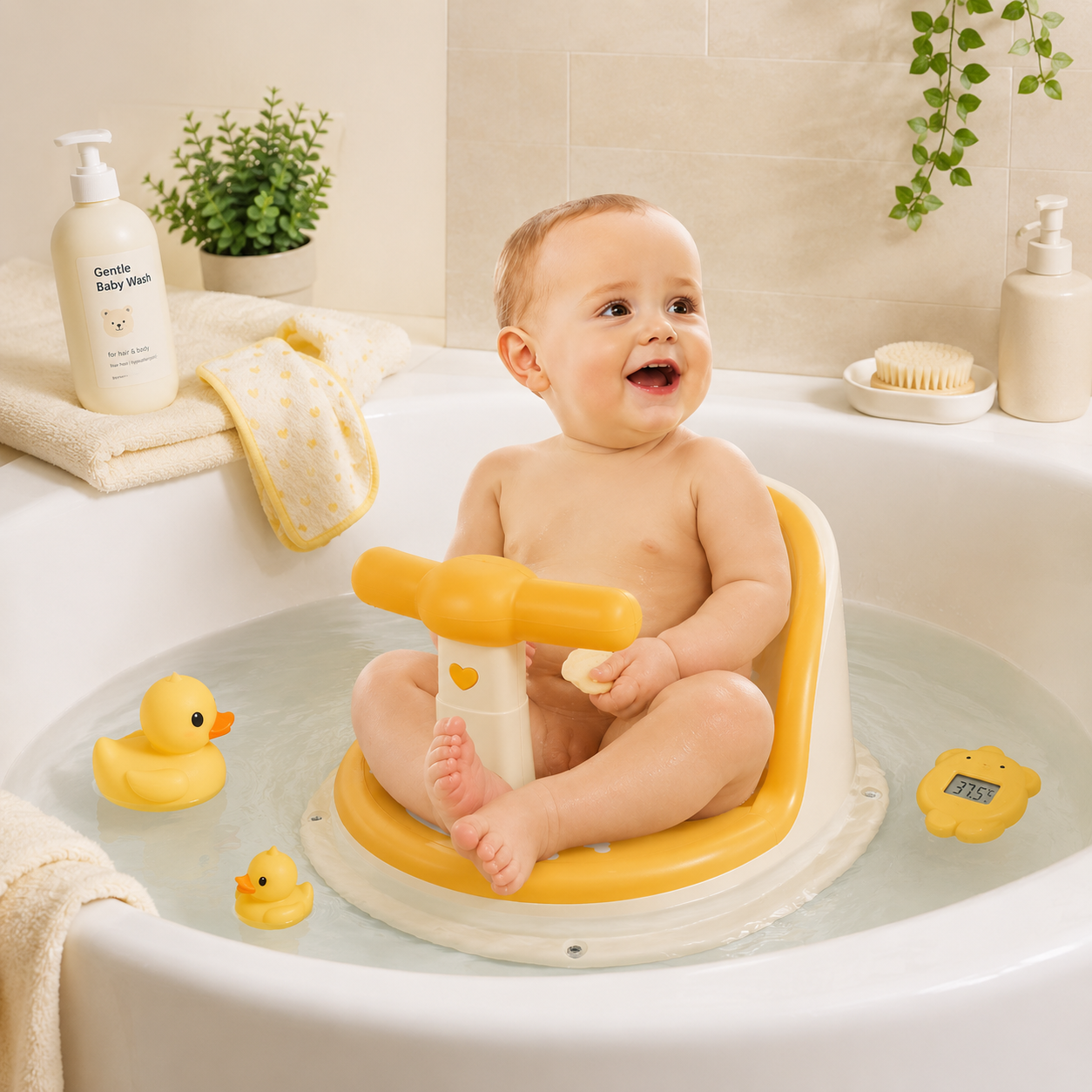 Baby Bathtub Seat for Children Aged 6-18 Months