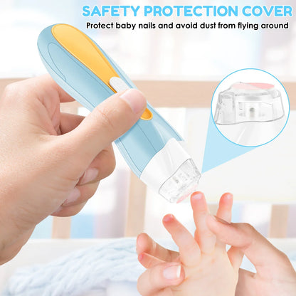 Nail File Quite Compact USB Charging Baby Toenails Clipper With LED Light Adjustable Speed Electric Fingernails File for Newborn