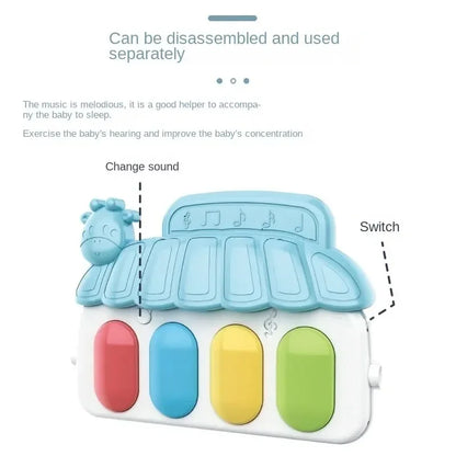 Baby Kick & Play Piano Tummy Time Mat – Musical Activity Gym with Lights & Removable Piano