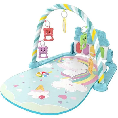 Baby Kick & Play Piano Tummy Time Mat – Musical Activity Gym with Lights & Removable Piano