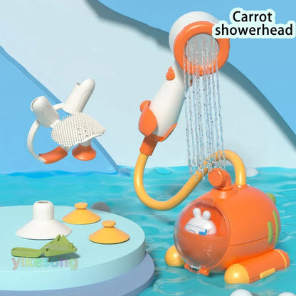 Baby Bath Electric Submarine Toys Shower Sucker Interactive Play Spray Bathtub Water Toys Sprinkler Baby Shower for Kids