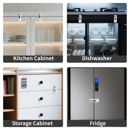 Child Safety Cabinet Locks 2-Pack – No-Tool Installation, Universal Fit for Drawers, Fridges & Cupboards