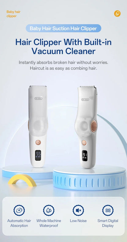 Hair-absorbing Hair Clipper Low Noise Baby Hair IPX7 Waterproof Household Children Clipper Electric Clipper Baby Care