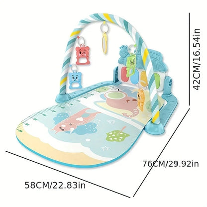 Baby Kick & Play Piano Tummy Time Mat – Musical Activity Gym with Lights & Removable Piano
