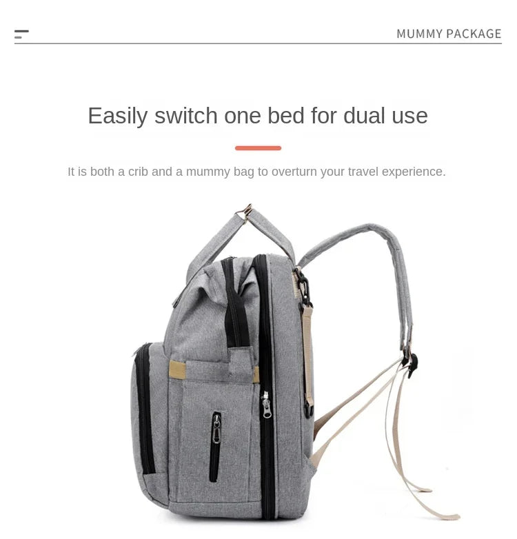 Large Capacity Mummy Diaper Backpack with Changing Mat – Baby Nursing Bag 36–55L for Travel