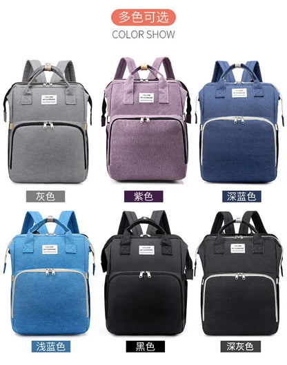 Large Capacity Mummy Diaper Backpack with Changing Mat – Baby Nursing Bag 36–55L for Travel