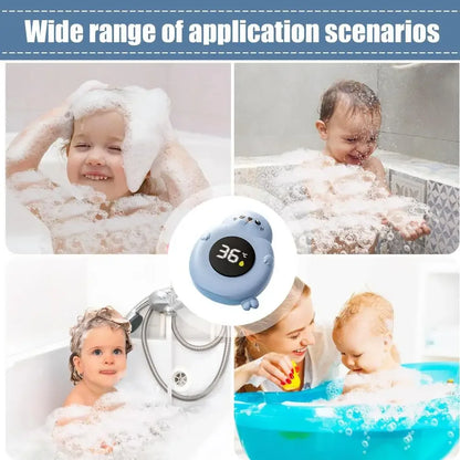 Seal-Shaped Baby Bath Temperature Monitor – Digital LED Floating Thermometer