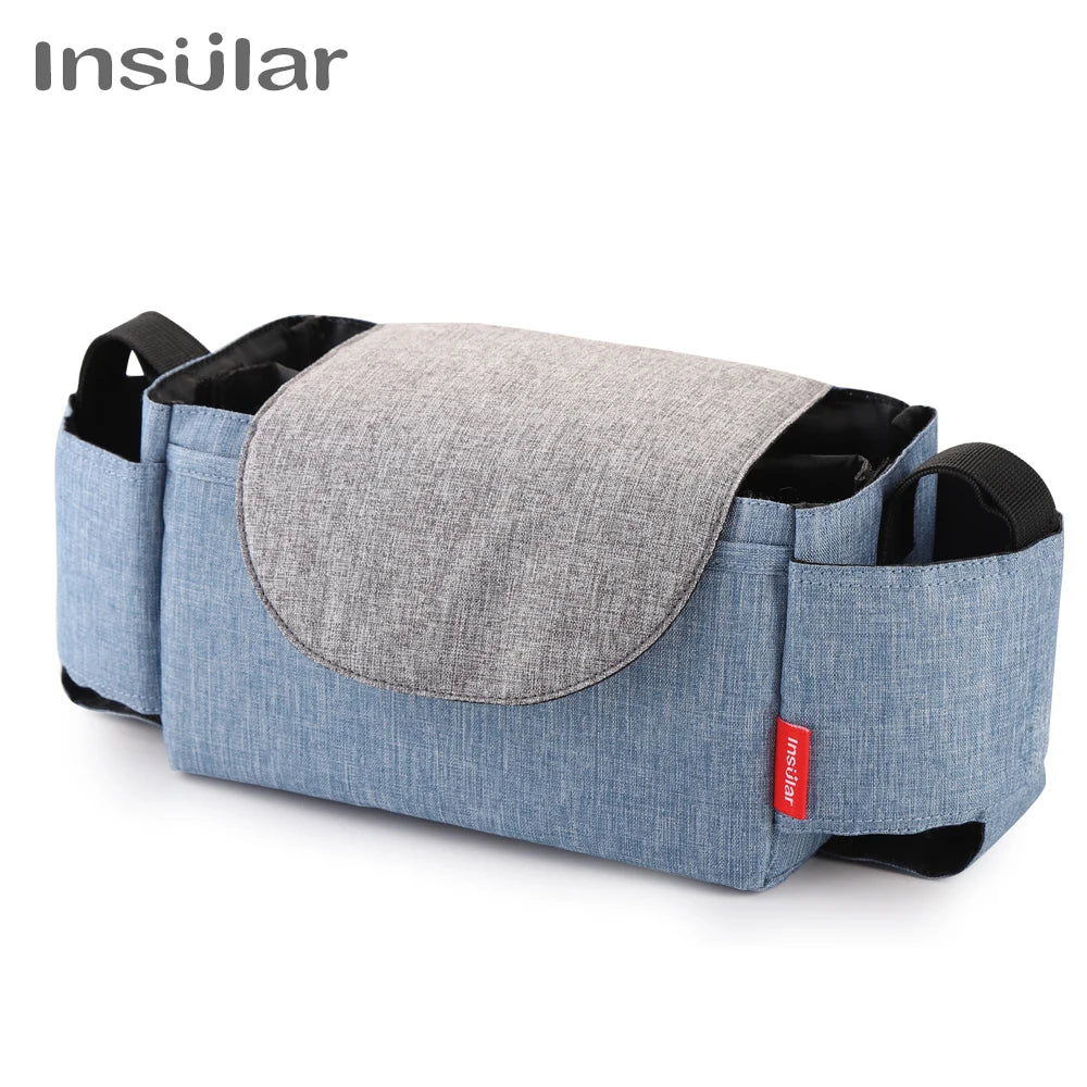 Insulated Baby Bottle Bag & Diaper Organiser – Stroller Mummy Bag for Milk Bottle Storage