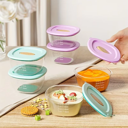 Baby Food Storage Containers 4-Pack – Reusable Square Sealed Containers with Lids for Kitchen & On-the-Go