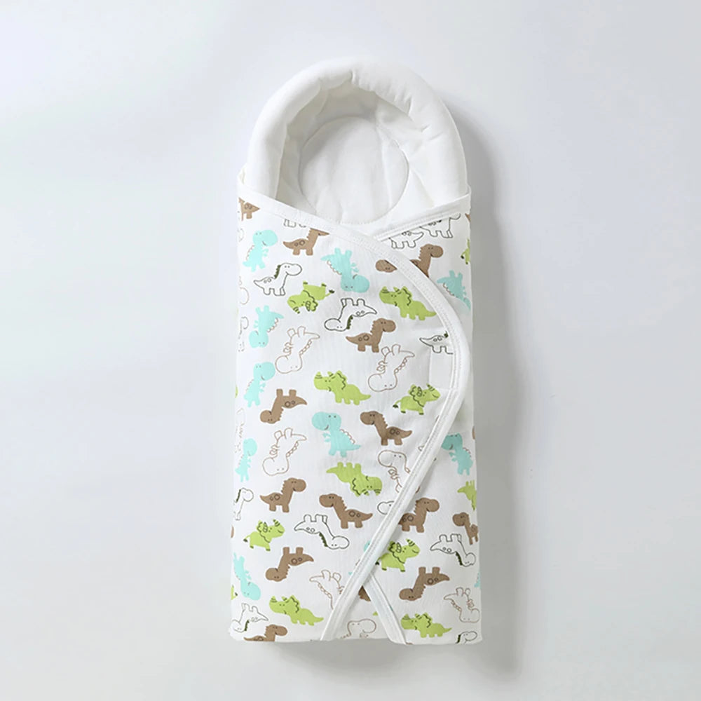 100% Cotton Baby Swaddle Wrap Blanket for Newborns – Anti-Startle Cartoon Sleep Blanket for 0–6 Months