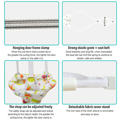 Baby Bounce Seat Portable Door Swing Jumper Exerciser With Adjustable Strap For Toddlers Infants 6 Months To 2 Years Old