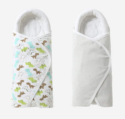 100% Cotton Baby Swaddle Wrap Blanket for Newborns – Anti-Startle Cartoon Sleep Blanket for 0–6 Months