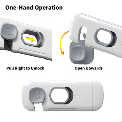 Child Safety Cabinet Locks 2-Pack – No-Tool Installation, Universal Fit for Drawers, Fridges & Cupboards