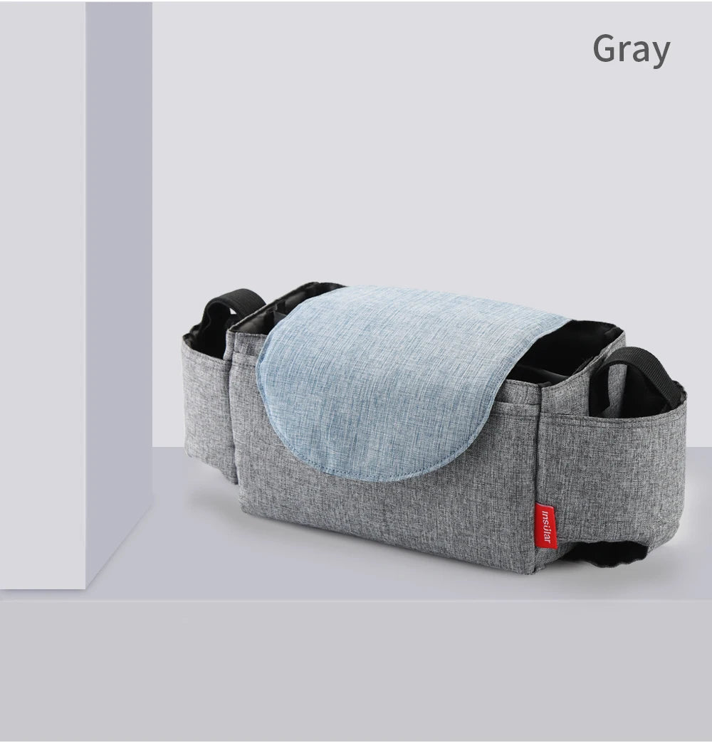 Insulated Baby Bottle Bag & Diaper Organiser – Stroller Mummy Bag for Milk Bottle Storage