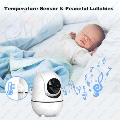 5" HD Video Baby Monitor with PTZ Camera – Night Vision, Two-Way Audio & Temperature Alert