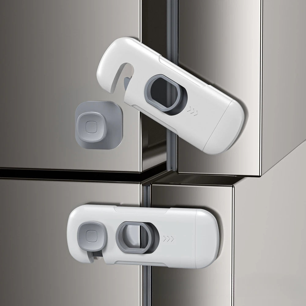 Child Safety Cabinet Locks 2-Pack – No-Tool Installation, Universal Fit for Drawers, Fridges & Cupboards