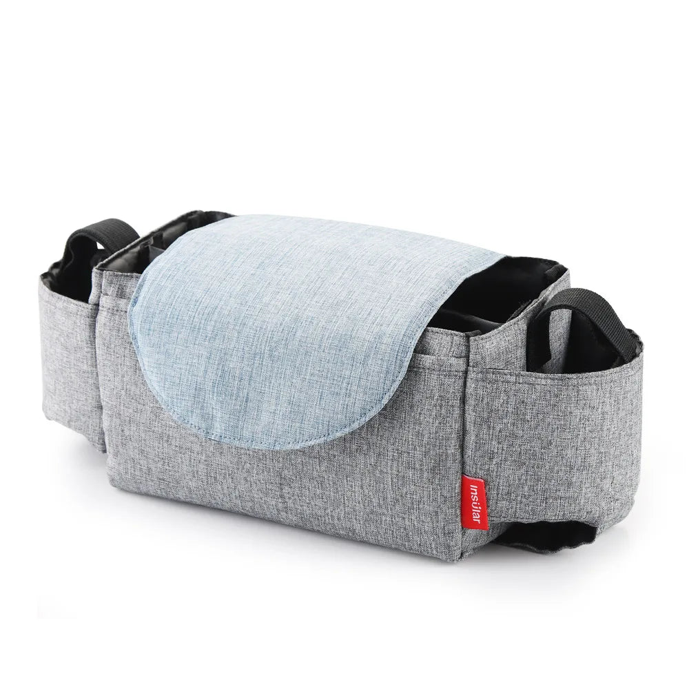 Insulated Baby Bottle Bag & Diaper Organiser – Stroller Mummy Bag for Milk Bottle Storage