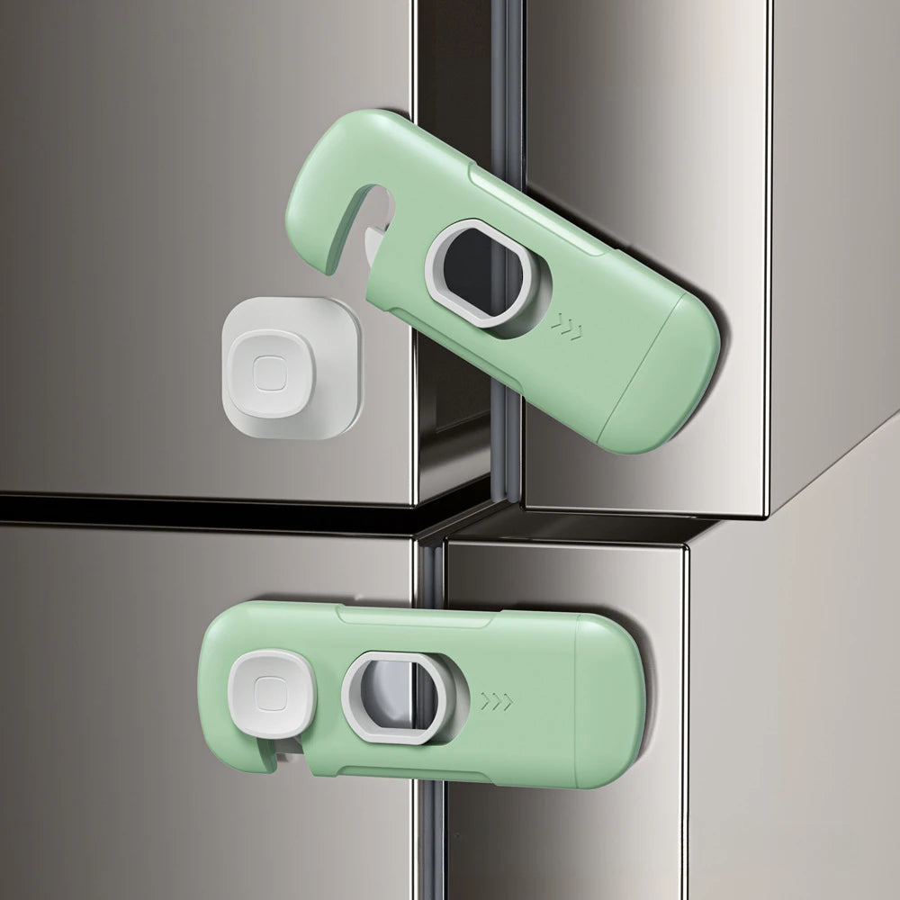 Child Safety Cabinet Locks 2-Pack – No-Tool Installation, Universal Fit for Drawers, Fridges & Cupboards