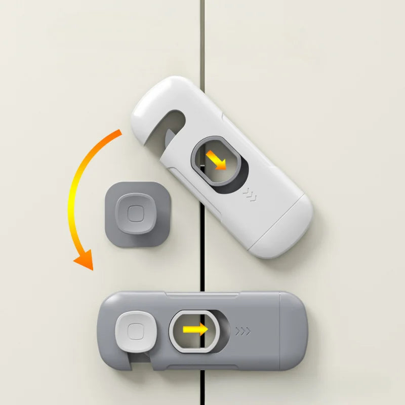 Child Safety Cabinet Locks 2-Pack – No-Tool Installation, Universal Fit for Drawers, Fridges & Cupboards