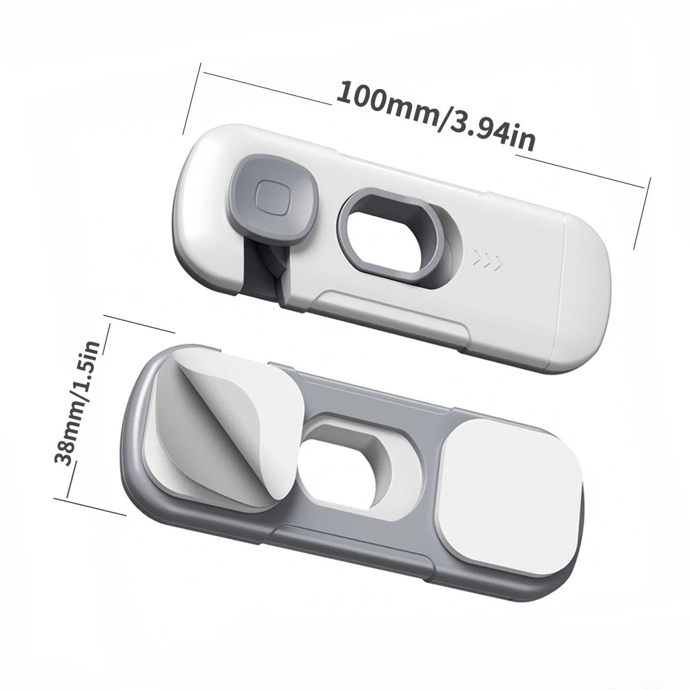 Child Safety Cabinet Locks 2-Pack – No-Tool Installation, Universal Fit for Drawers, Fridges & Cupboards