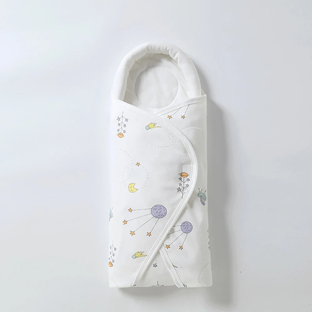 100% Cotton Baby Swaddle Wrap Blanket for Newborns – Anti-Startle Cartoon Sleep Blanket for 0–6 Months