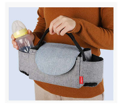 Insulated Baby Bottle Bag & Diaper Organiser – Stroller Mummy Bag for Milk Bottle Storage