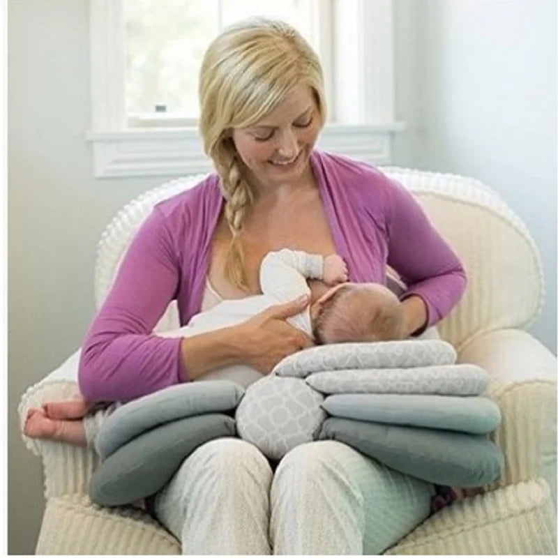 Multi-Function Nursing Pillow for Breastfeeding & Bottle Feeding – 100% Cotton Maternity Cushion for Newborns