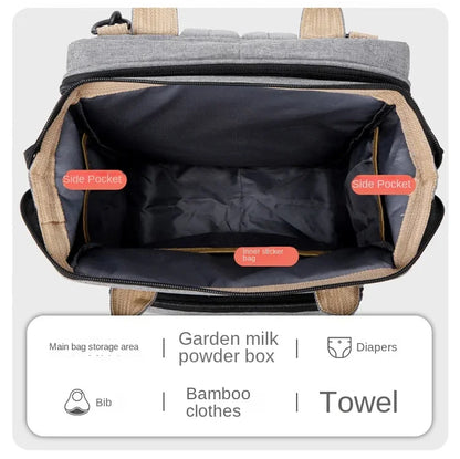 Large Capacity Mummy Diaper Backpack with Changing Mat – Baby Nursing Bag 36–55L for Travel