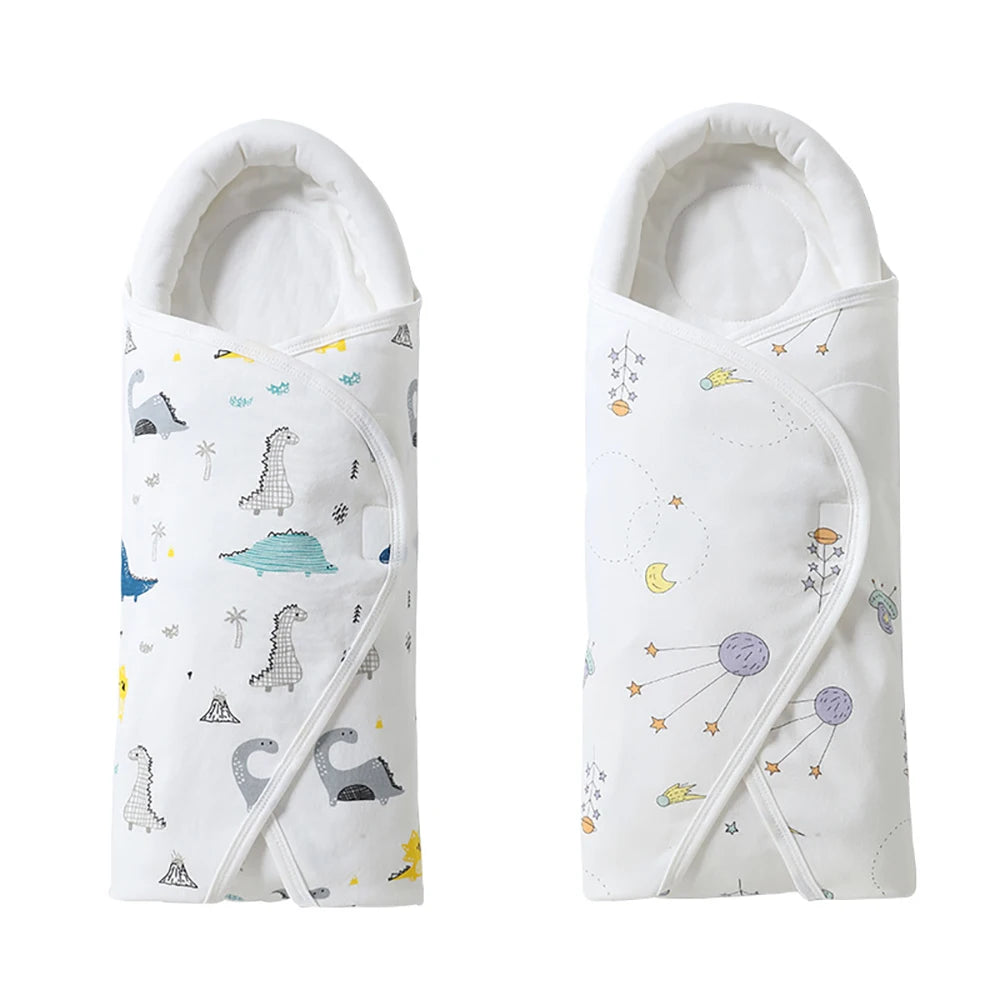 100% Cotton Baby Swaddle Wrap Blanket for Newborns – Anti-Startle Cartoon Sleep Blanket for 0–6 Months