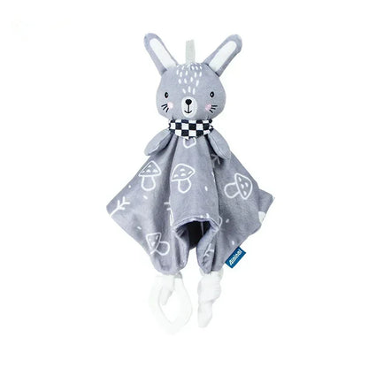 Baby Plush Animal Security Blanket Comforter – Soft Stuffed Rattle Toy for Newborns 0–12 Months