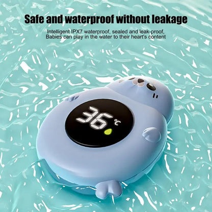 Seal-Shaped Baby Bath Temperature Monitor – Digital LED Floating Thermometer