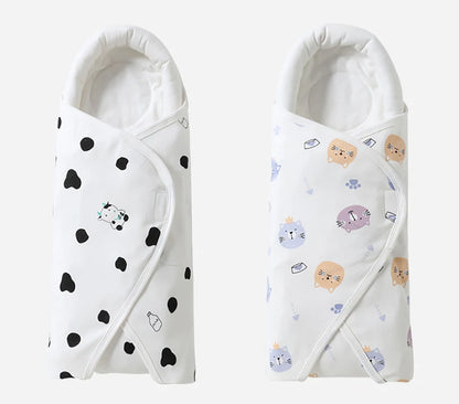 100% Cotton Baby Swaddle Wrap Blanket for Newborns – Anti-Startle Cartoon Sleep Blanket for 0–6 Months