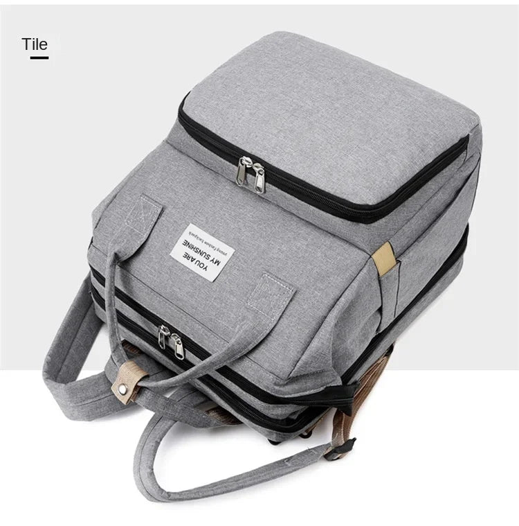 Large Capacity Mummy Diaper Backpack with Changing Mat – Baby Nursing Bag 36–55L for Travel
