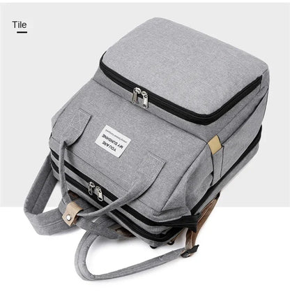 Large Capacity Mummy Diaper Backpack with Changing Mat – Baby Nursing Bag 36–55L for Travel