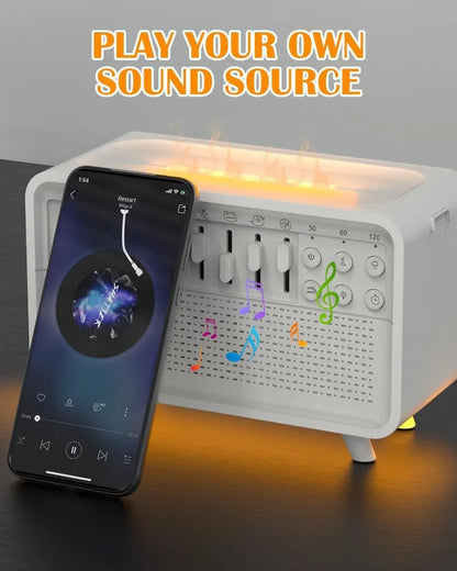 4-in-1 Baby White Noise Machine with Aroma Diffuser, Humidifier & Night Light – 8 Soothing Sounds & 3-Level Dimming