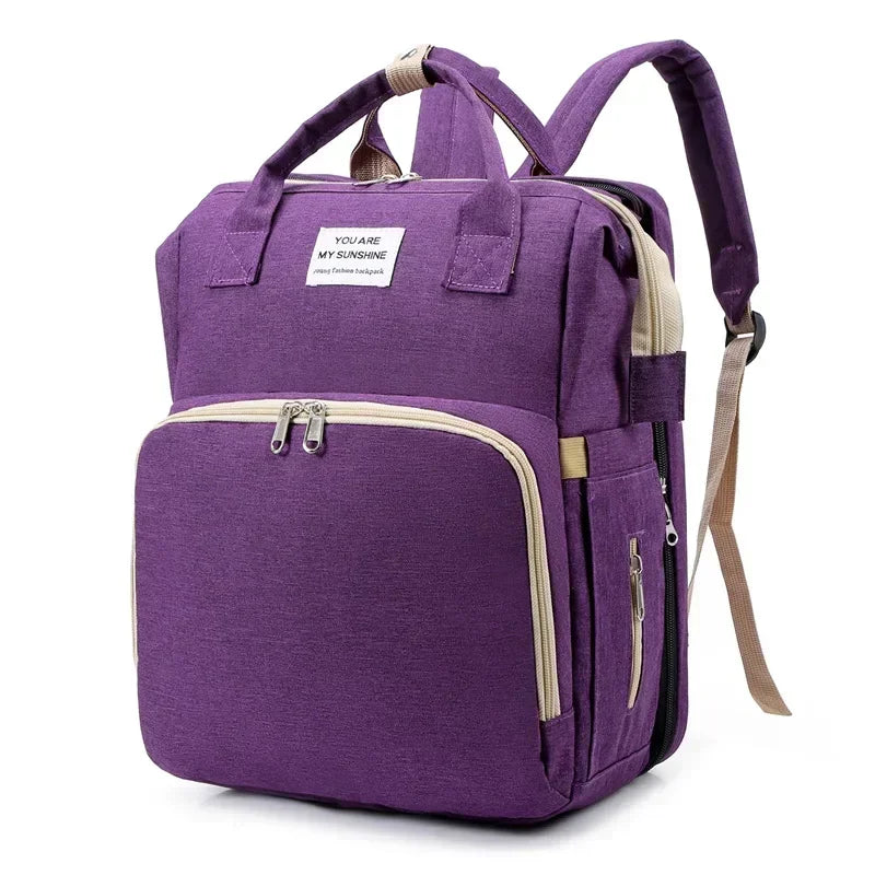 Large Capacity Mummy Diaper Backpack with Changing Mat – Baby Nursing Bag 36–55L for Travel